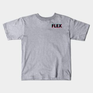 Flex Glitch Black Small Logo Kids T-Shirt